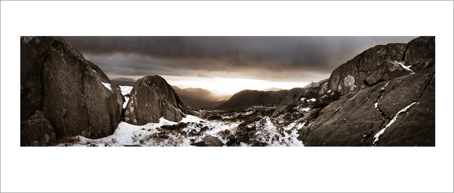 Digital landscape panoramic photography of Glyder Fach, Snowdonia , Wales