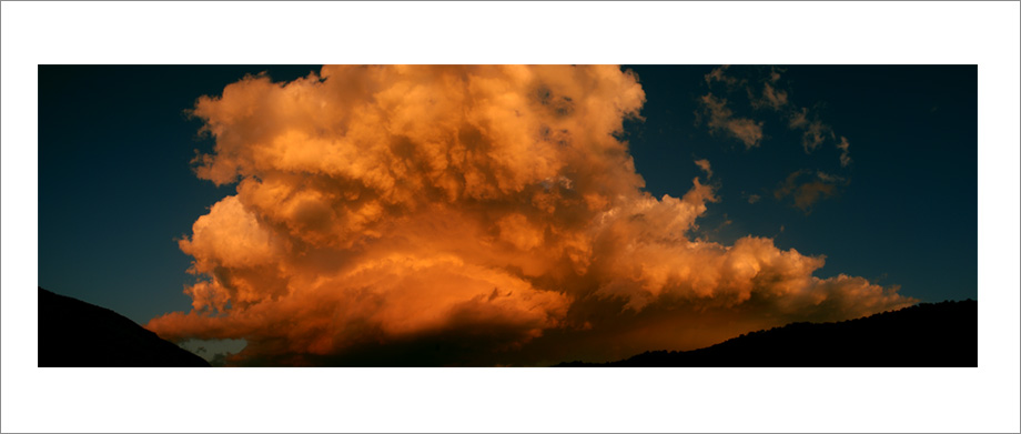 Digital landscape panoramic photography of big cloud, the Wrath of the gods, Mount Olympus, Turkey