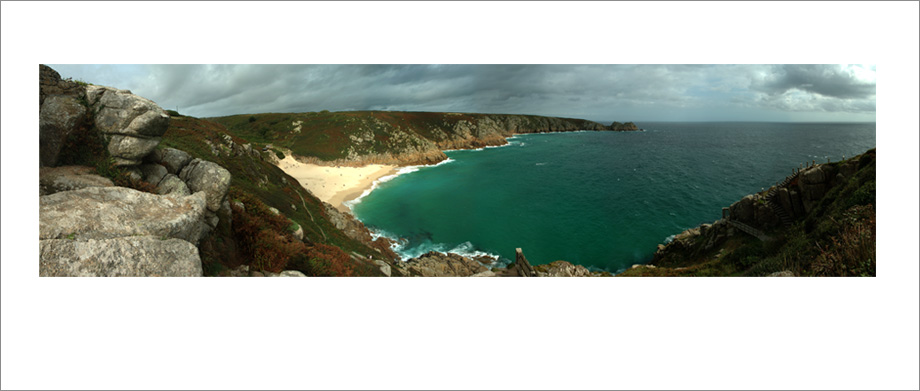 Digital landscape panoramic photography of The Minack Theatre, Porthcorno, Cornwall
