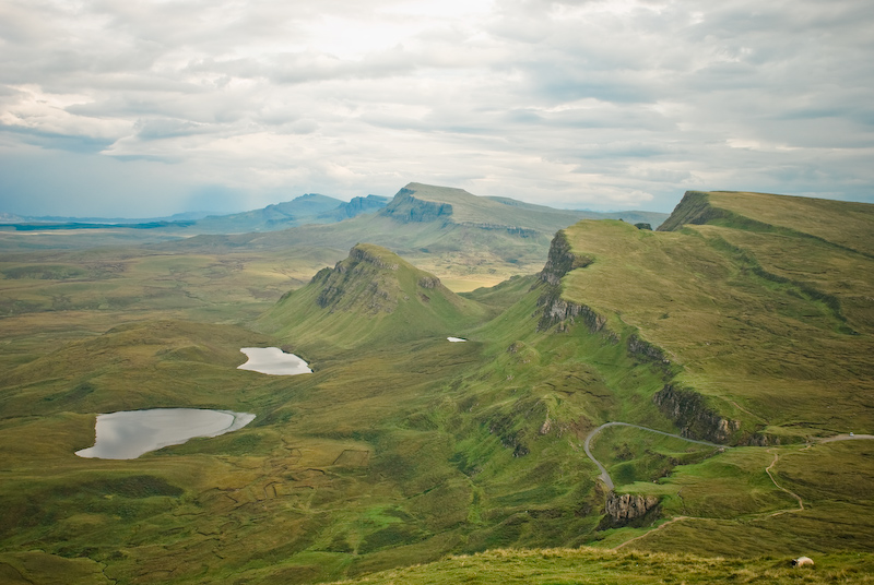 Digital photograph of the View of the Trotternish Ridge from the Quiraing, Isle of Skye, Scotland