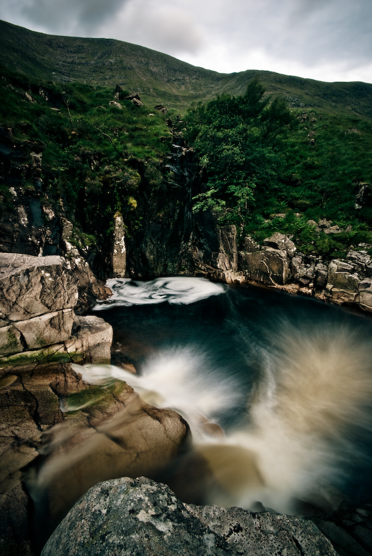 digital photograph image of Waterfall in Glen Etive, Scotland
