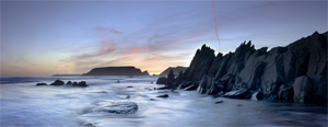 digital panoramic photograph of Marloes Sands, Pembrokeshire, South Wales 